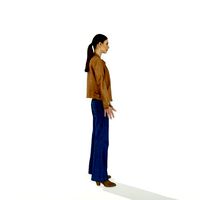 Brunette woman in casual clothes