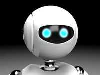 Rigged robot character