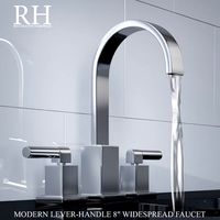 MODERN LEVER-HANDLE 8in WIDESPREAD FAUCET