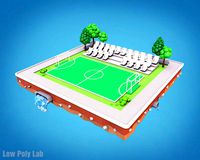 Cartoon Football Field