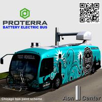 Proterra electric 40 Foot bus AON center chicago octopus livery