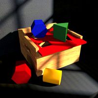 Wooden Geometric Shape Box
