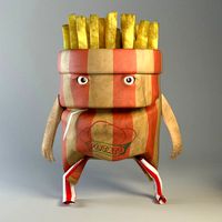 French Fry Hooligan Food creatures series