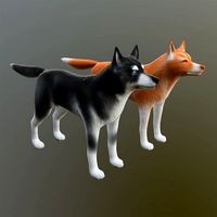 Siberian Husky Dog - lowpoly 3d model