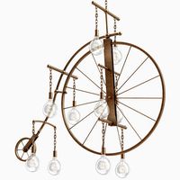 1stdibs Large Brass Bicycle Chandelier