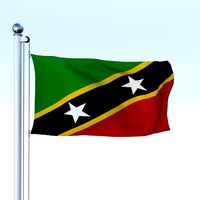 Animated Saint Kitts and Nevis Flag