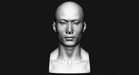 Asian Male Head for Production Low Poly