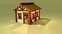 Low poly Village medieval House