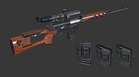 Dragunov Sniper - Game mesh