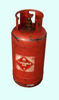 low-poly model of a gas cylinder