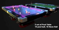 Neon Pool Table and Stylish Pool Table