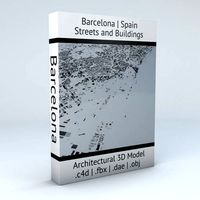 Barcelona Downtown Streets and Buildings