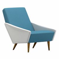 White And Blue Chair