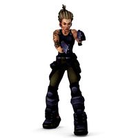 Scarlett  Inferno girl charater low-poly 3D model