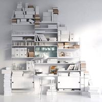 String system bookshelf with workspace