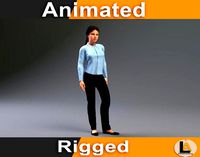 casual woman animated 02