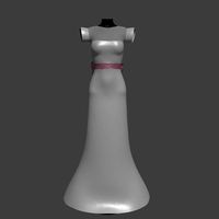 Wedding Dress Pink Bow