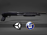 Mossberg Shotgun - PBR Weapon and Game Ready