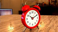 Red Analog Alarm Clock