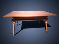 wood table with turned legs