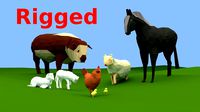 LOW POLY FARM ANIMALS