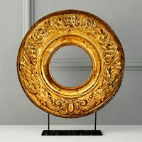 French Brass Repousse Stovepipe Surround