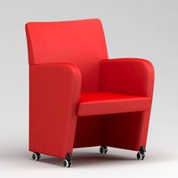 Bright Red Armchair