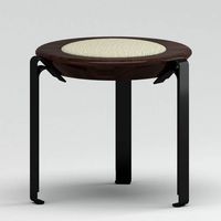 Dark Brown And White Chair