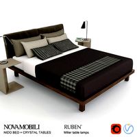 Novamobili Nido - Crystal table - Rubn Miller lamp