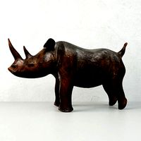 Carved Wood Rhino
