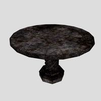 Low-poly stone table