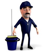 Janitor Cartoon Character