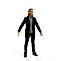 Blonde man in a dark suit
