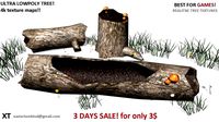 Low poly dead tree and stump