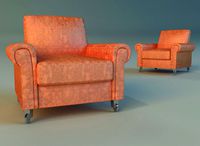 Chair velor on wheels