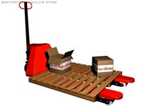 Industrial lifter pallet 2 boxes 3D Model