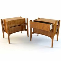 Swedish walnut end table by Edmond Spence