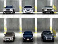 6 Low Poly luxurysport sedans 3D Model