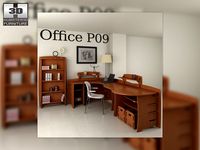 Office Desk Furniture p09 3D Model
