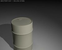 Old dusty yellow Barrel 3D Model