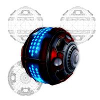 Sci-fi grenade-mine low poly