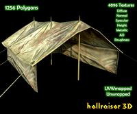 Military Tent - 2 - PBR - Textured