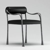 Black And Silver Armchair