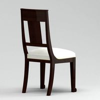 Dark Brown And White Chair