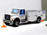 Low Poly VR Toonish Service Utility Truck