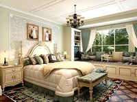 New classicism style with cloakroom large bedroom