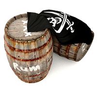 Rum wooden barrels - pirate style