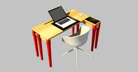 Ergonomic desk for notebooks