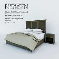 Restoration Hardware   Shutter Bed Without Footboard