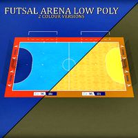 Futsal court arena low poly